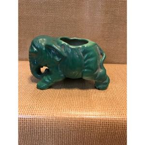 Green Ceramic Elephant